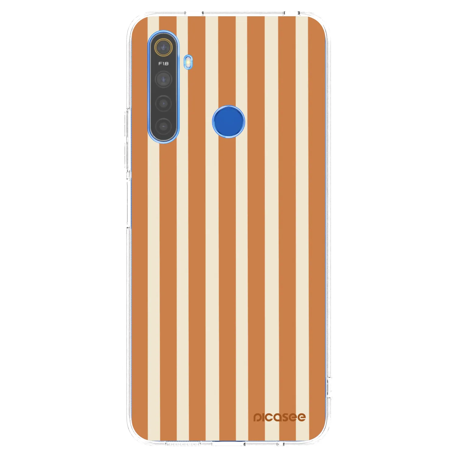Picasee Realme 5 Hülle - Transparentes Silikon - Orange lines