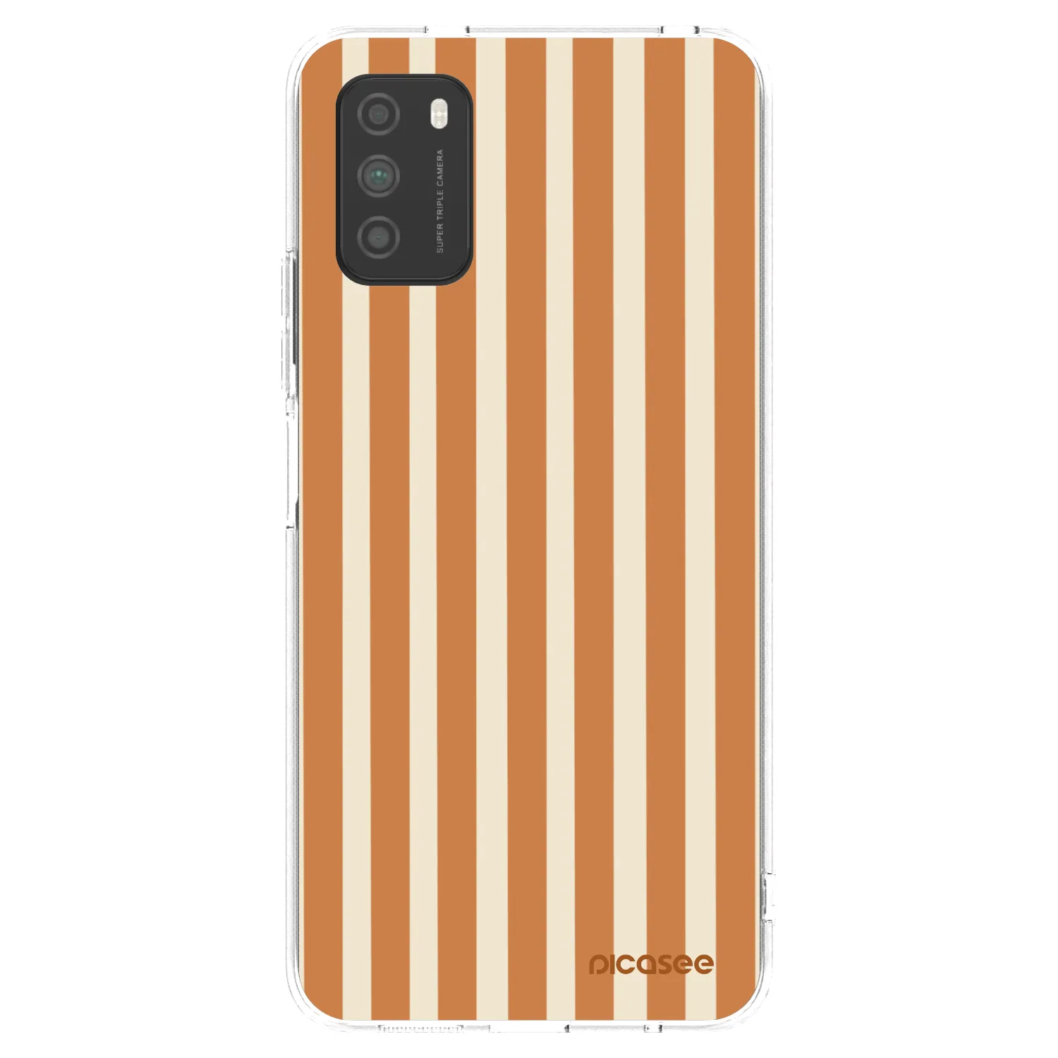 Picasee Xiaomi Poco M3 Hülle - Transparentes Silikon - Orange lines