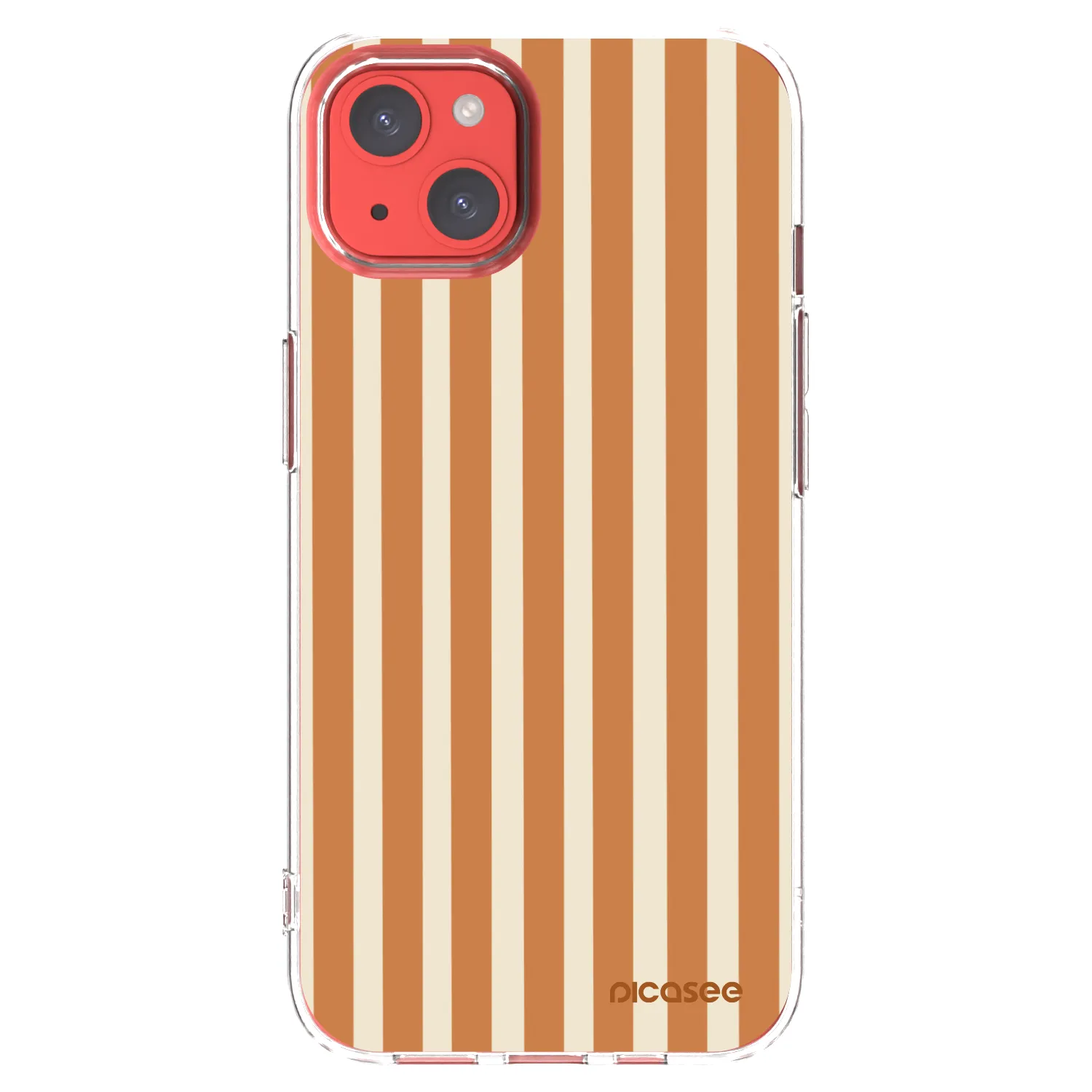 Picasee Apple iPhone 13 Hülle - Transparentes Silikon - Orange lines