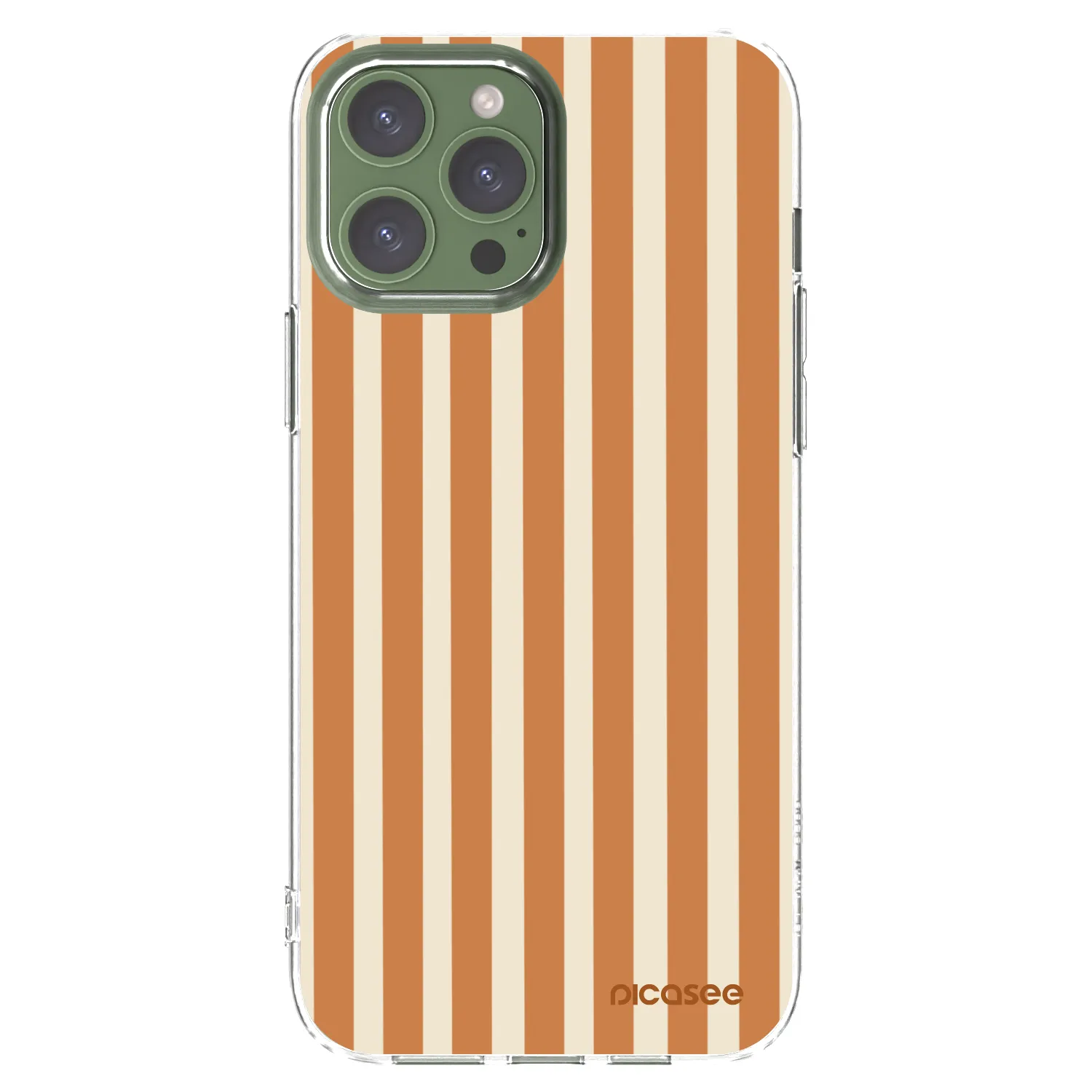 Picasee Apple iPhone 13 Pro Max Hülle - Transparentes Silikon - Orange lines