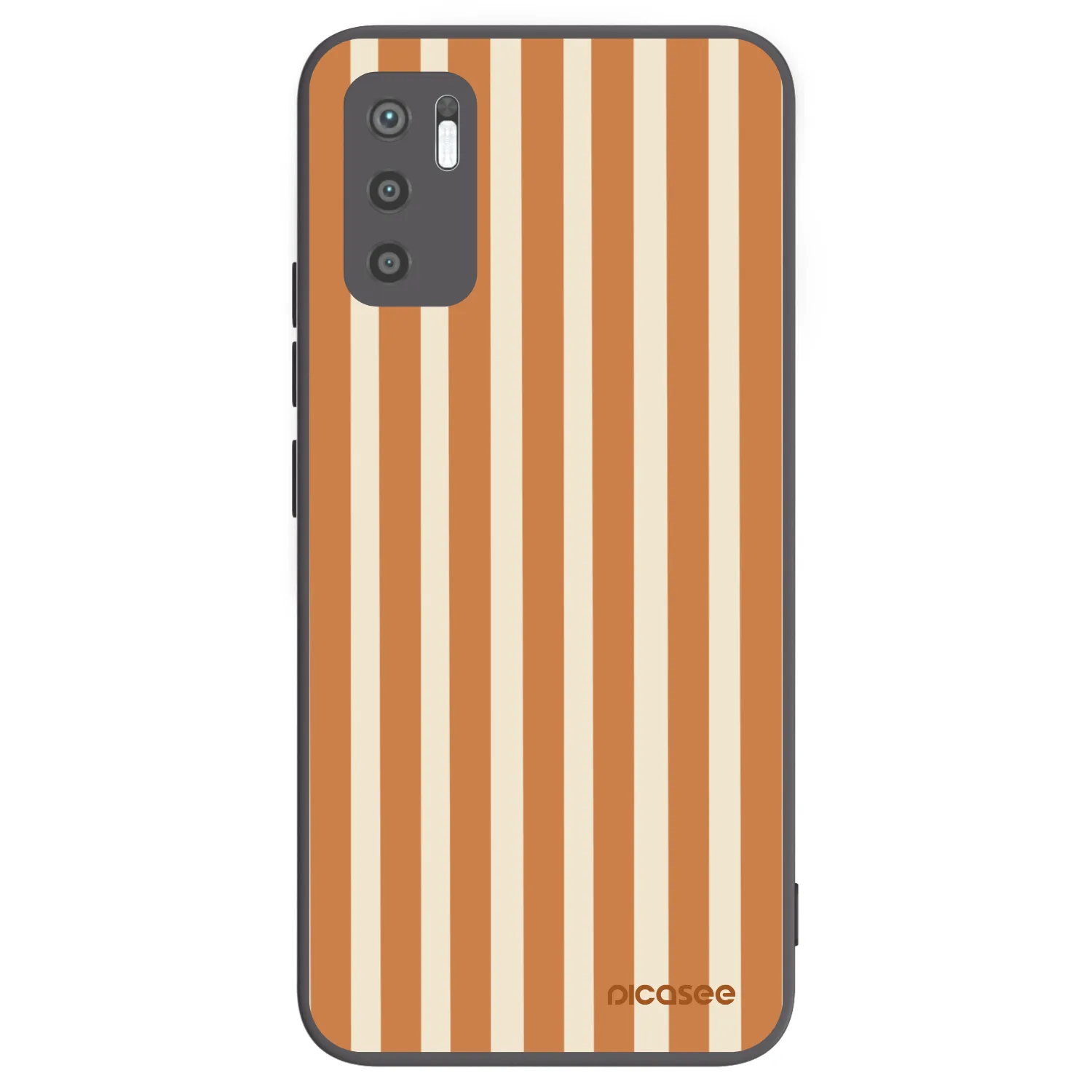 Picasee Xiaomi Redmi Note 10 5G Hülle - Schwarzes Silikon - Orange lines