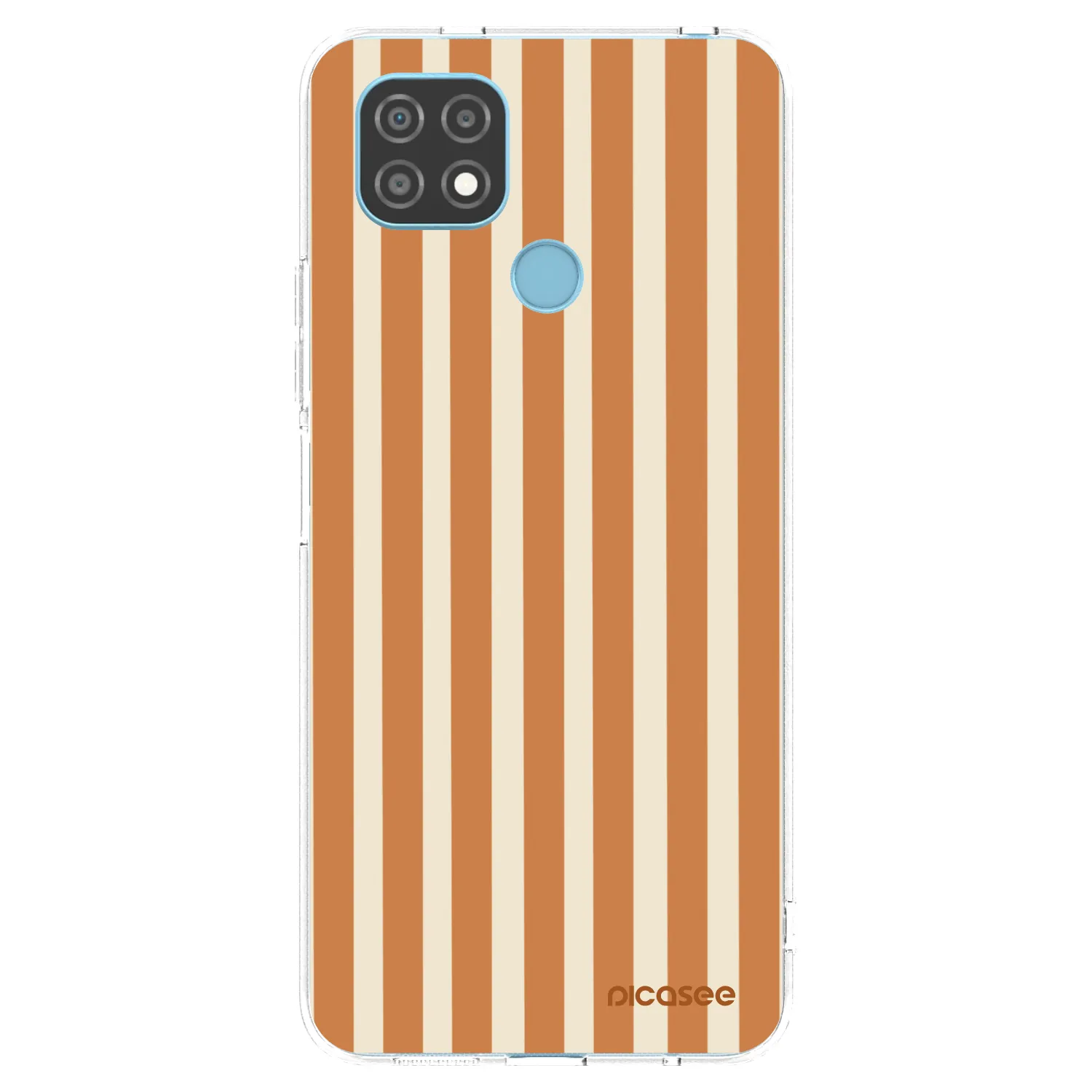 Picasee Realme C21 Hülle - Transparentes Silikon - Orange lines