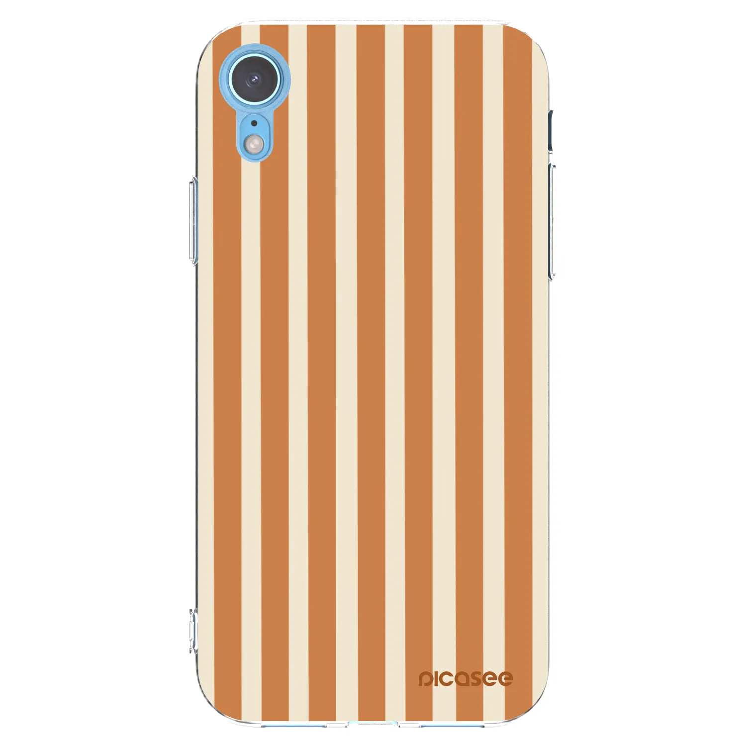 Picasee Apple iPhone XR Hülle - Transparentes Silikon - Orange lines