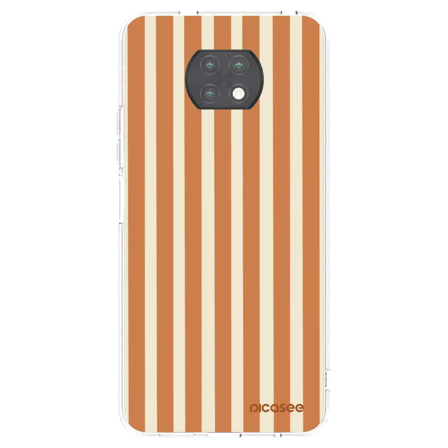 Picasee Xiaomi Redmi Note 9T Hülle - Transparentes Silikon - Orange lines