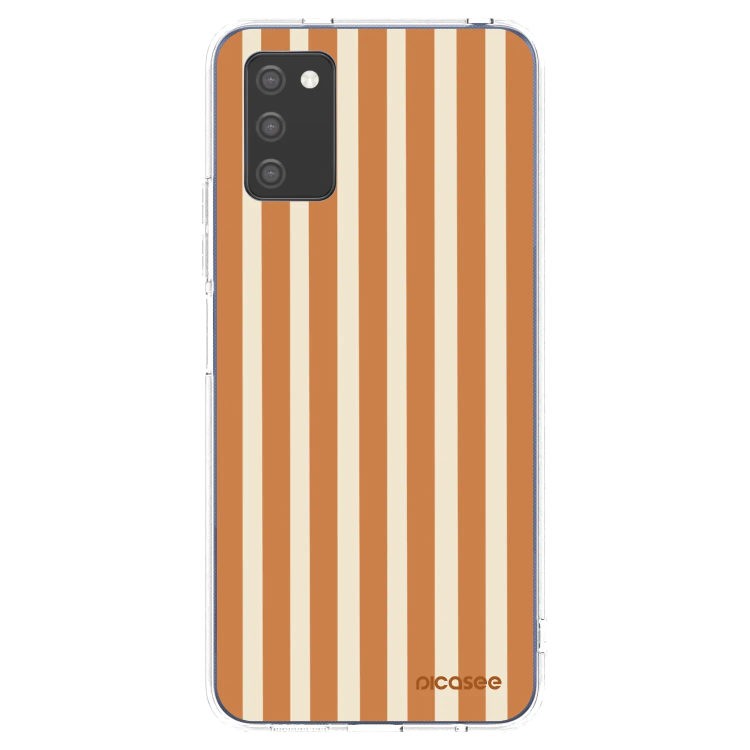 Picasee Samsung Galaxy A03s A037G Hülle - Transparentes Silikon - Orange lines