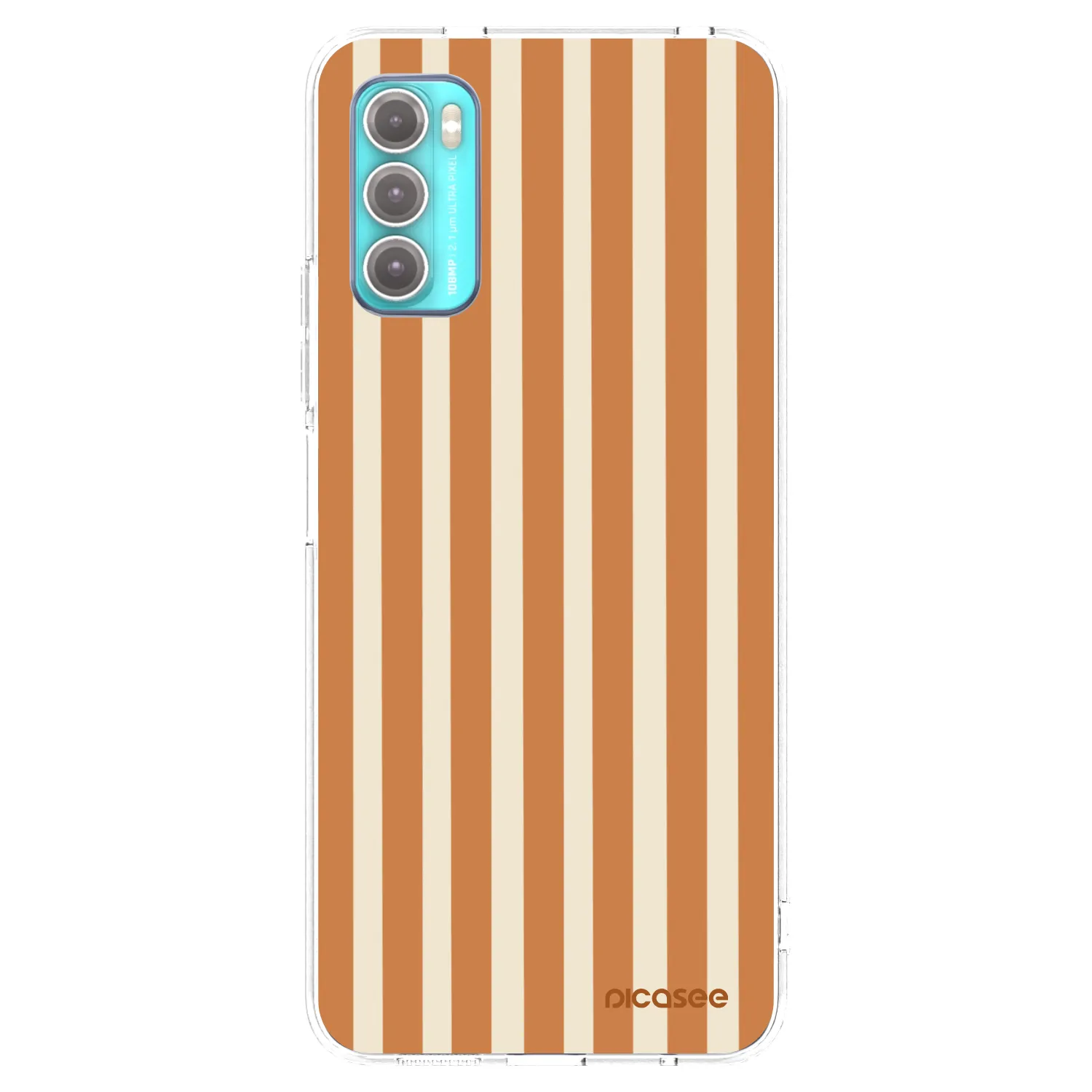 Picasee Motorola Moto G60 Hülle - Transparentes Silikon - Orange lines