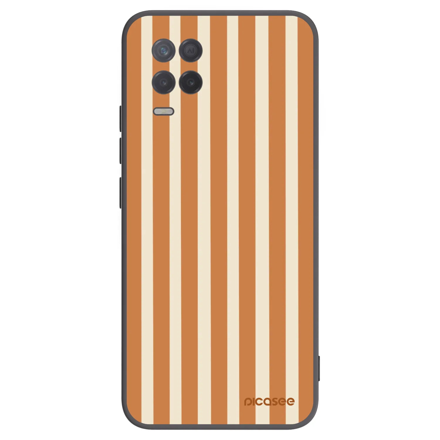 Picasee Realme 8 5G Hülle - Schwarzes Silikon - Orange lines