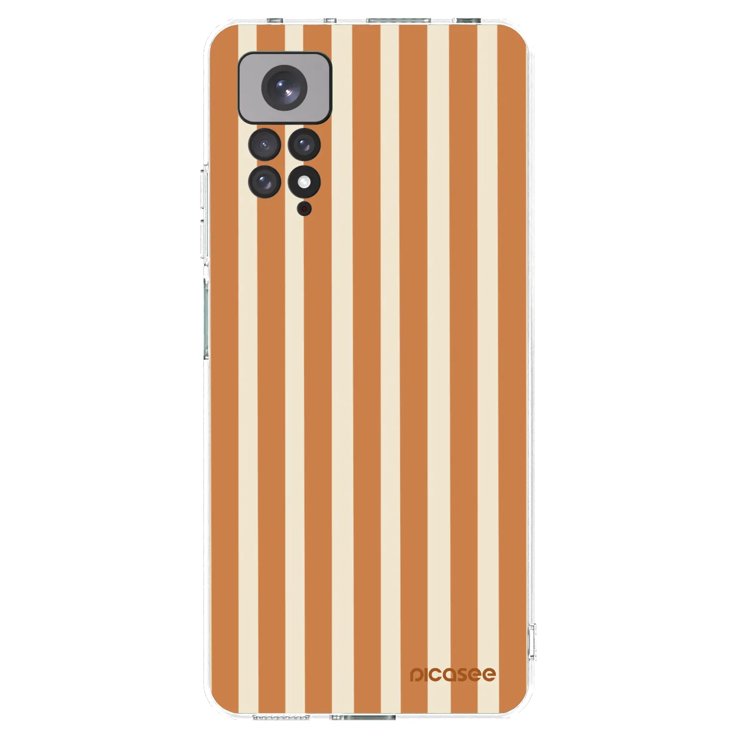 Picasee Xiaomi Redmi Note 11 Hülle - Transparentes Silikon - Orange lines