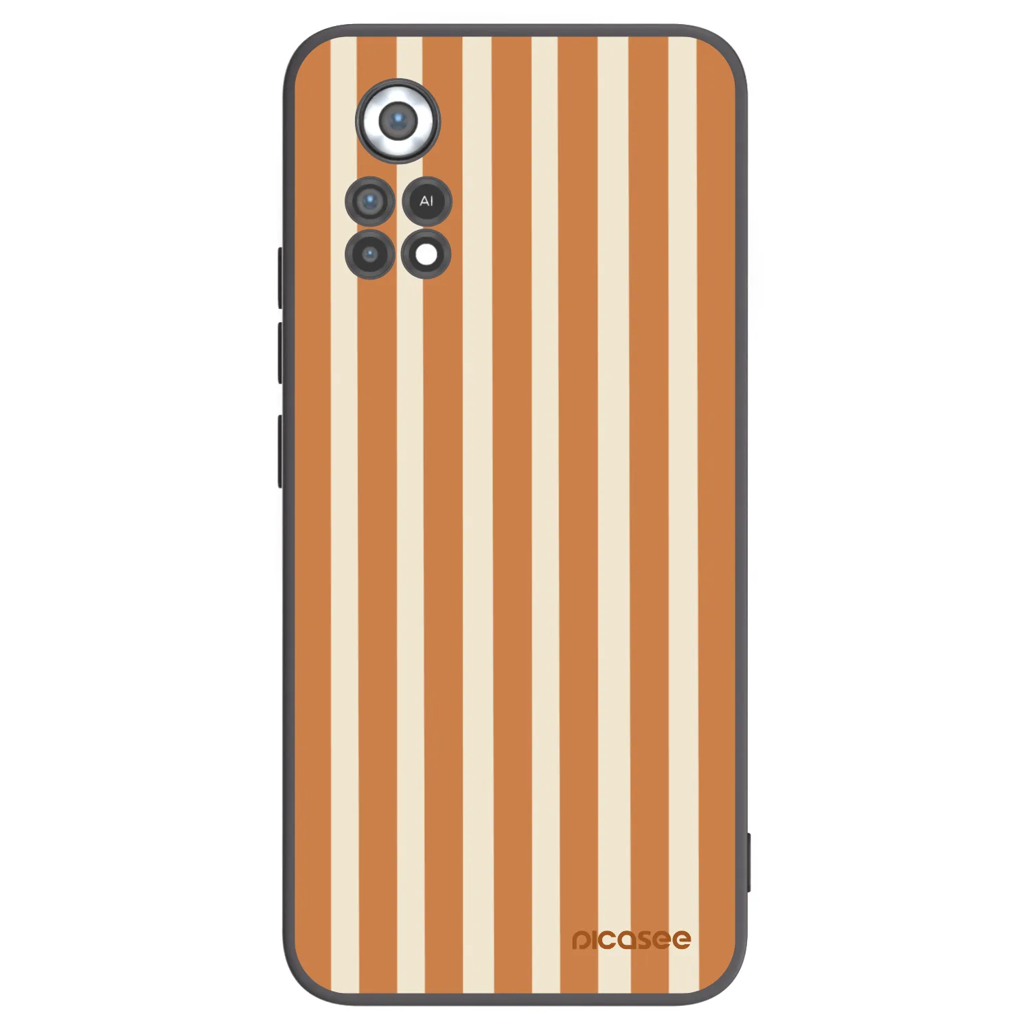 Picasee Xiaomi Poco X4 Pro 5G Hülle - Schwarzes Silikon - Orange lines