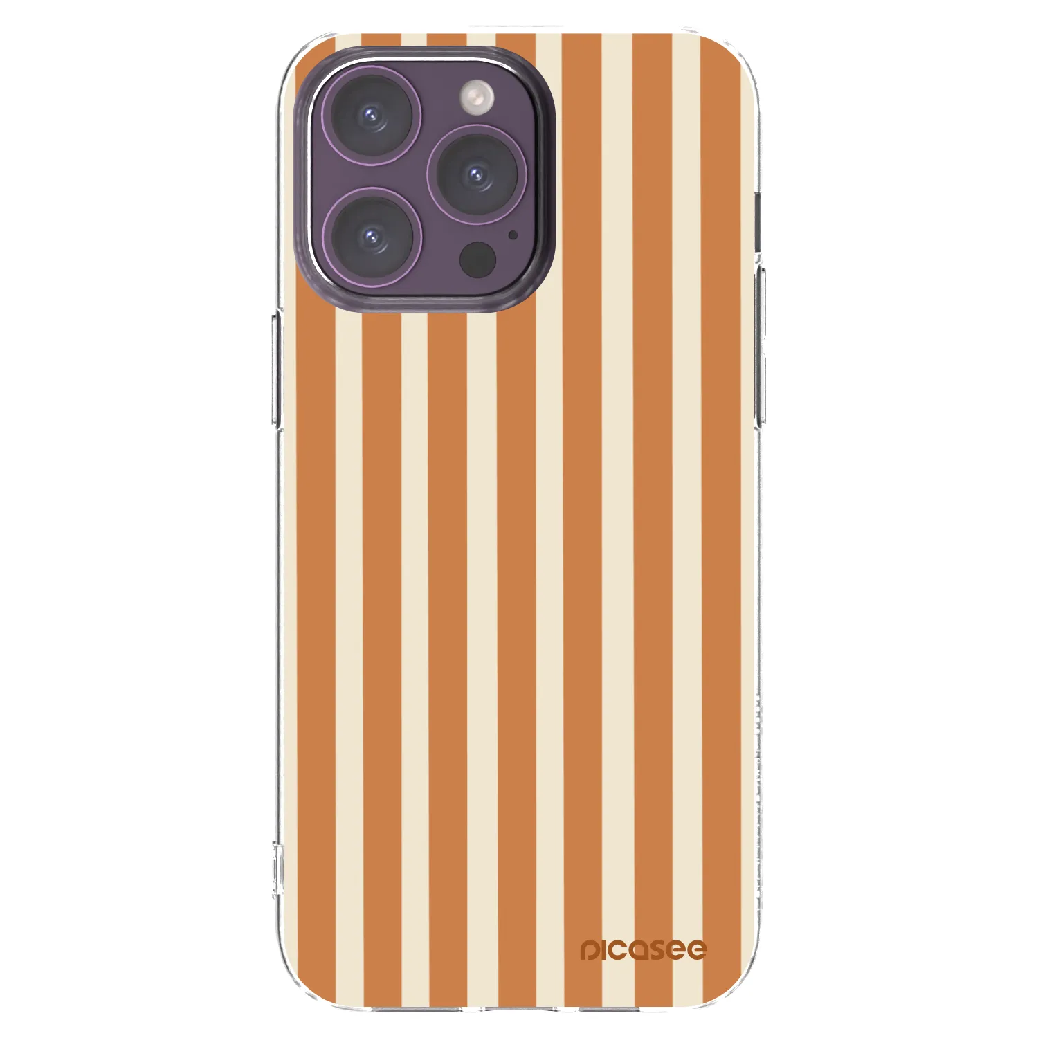Picasee Apple iPhone 14 Pro Max Hülle - Transparentes Silikon - Orange lines