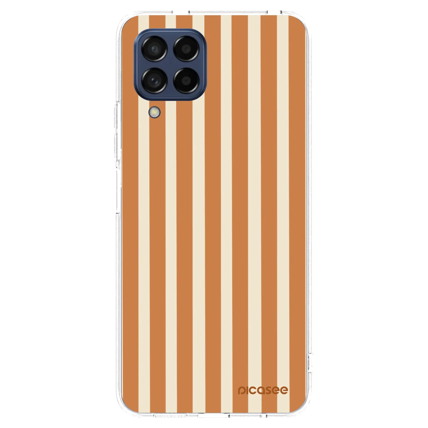 Picasee Samsung Galaxy M53 5G Hülle - Transparentes Silikon - Orange lines