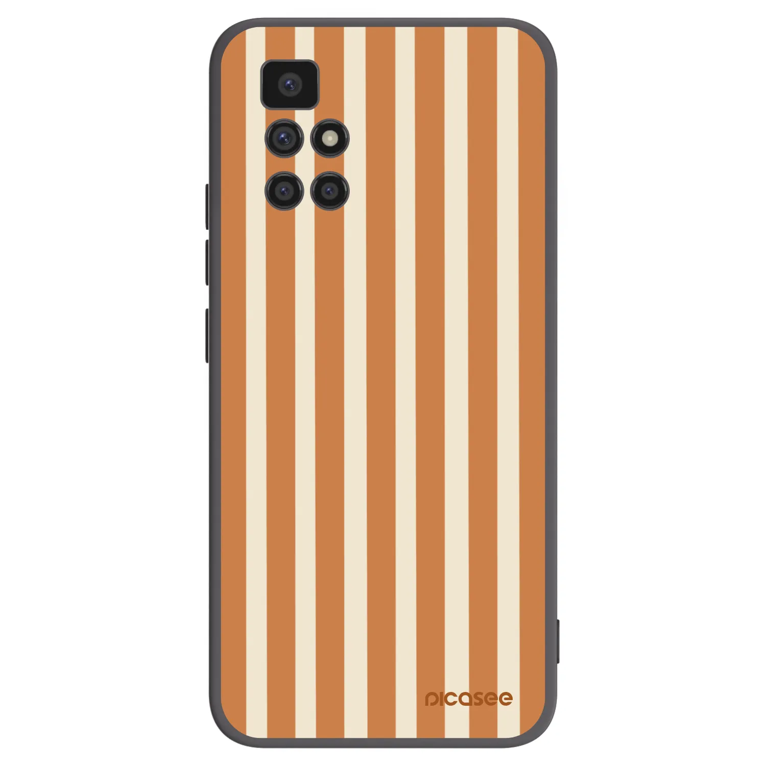 Picasee Xiaomi Redmi 10 (2022) Hülle - Schwarzes Silikon - Orange lines