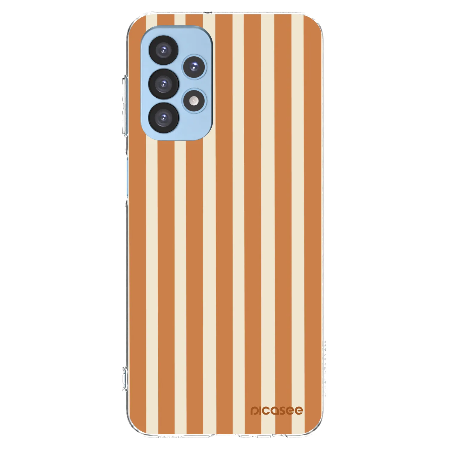 Picasee Samsung Galaxy A23 A235F 4G Hülle - Transparentes Silikon - Orange lines