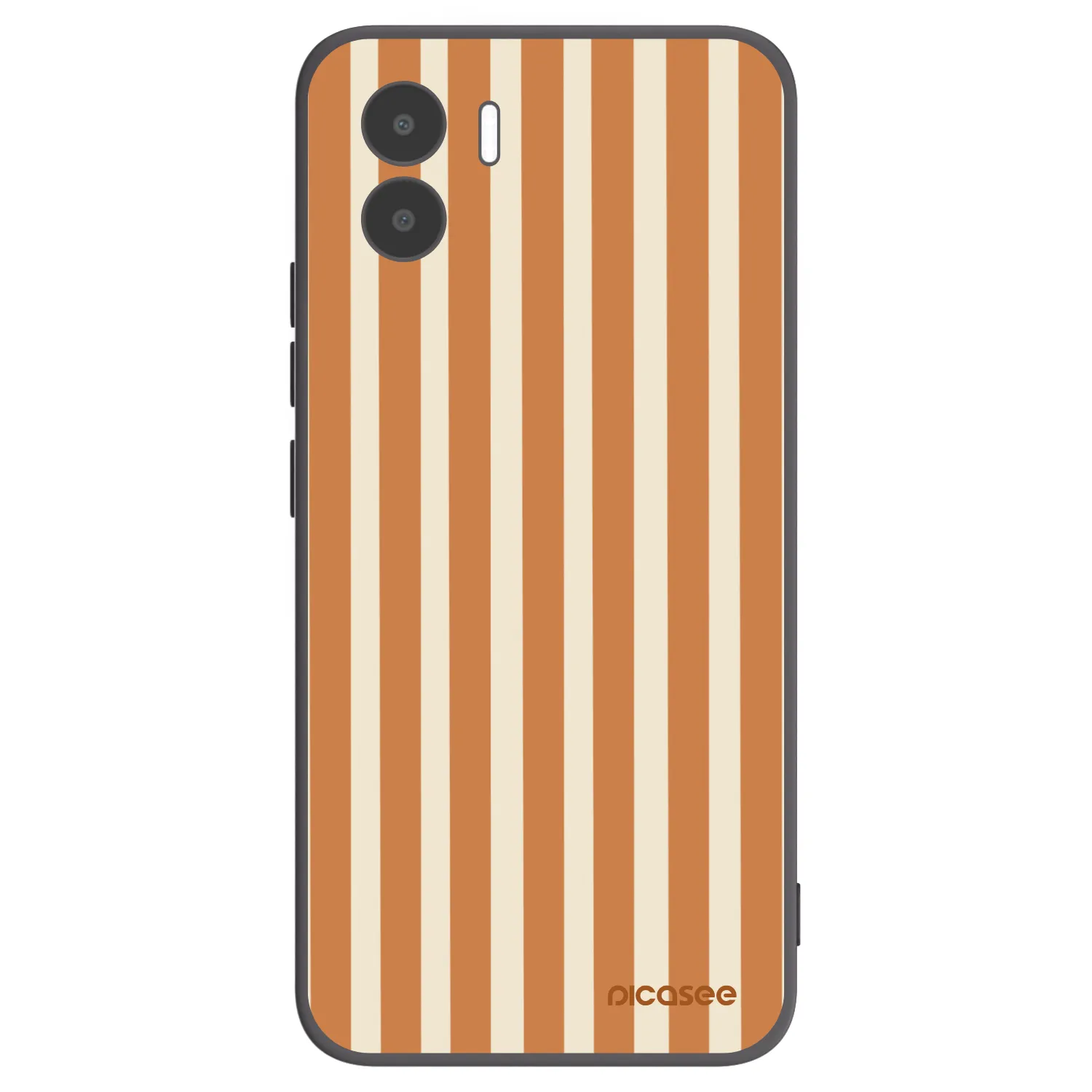 Picasee Xiaomi Redmi A1 Hülle - Schwarzes Silikon - Orange lines