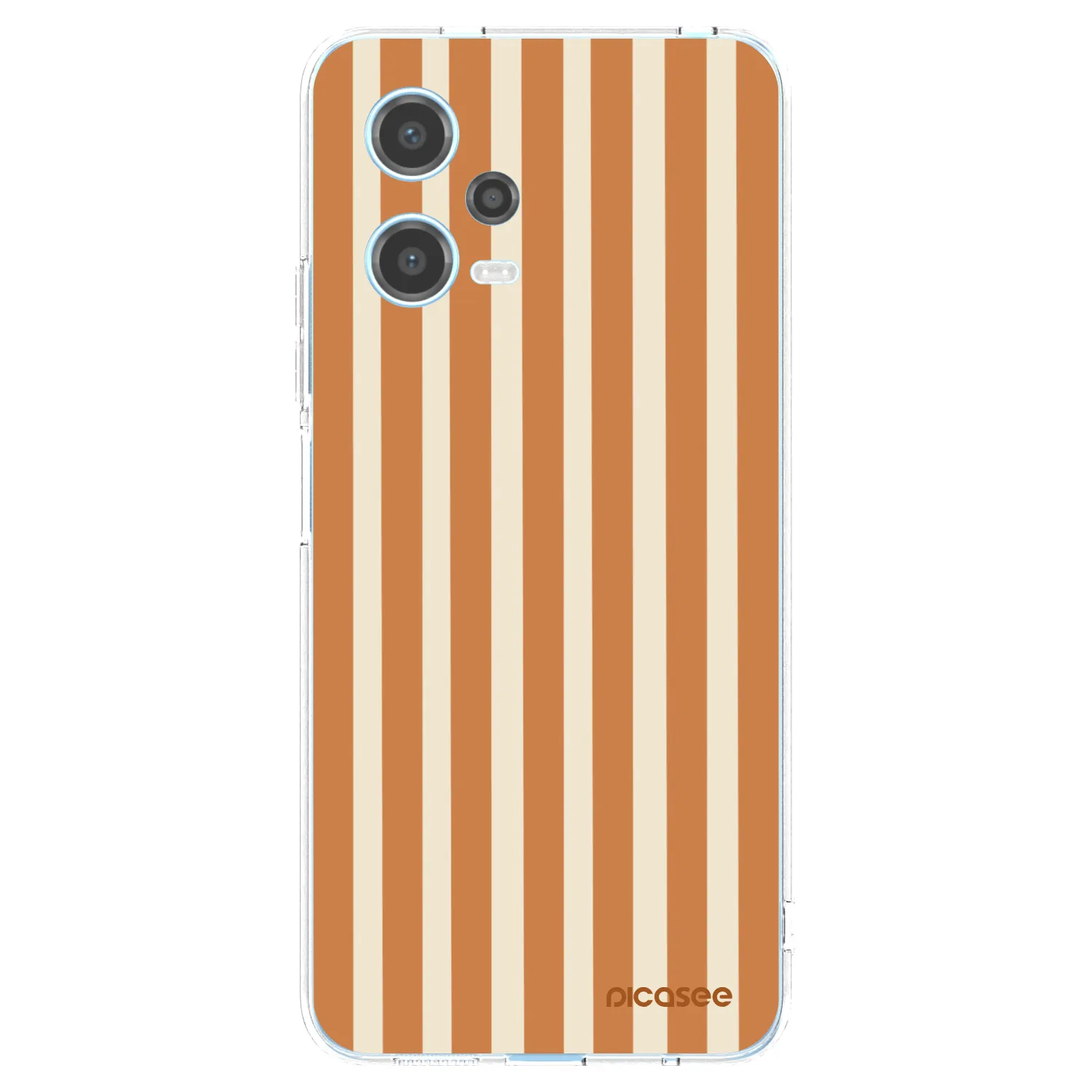 Picasee Xiaomi Redmi Note 12 5G Hülle - Transparentes Silikon - Orange lines