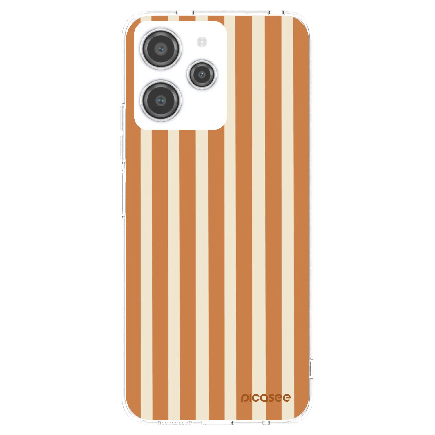 Picasee Xiaomi Redmi 12 4G Hülle - Transparentes Silikon - Orange lines