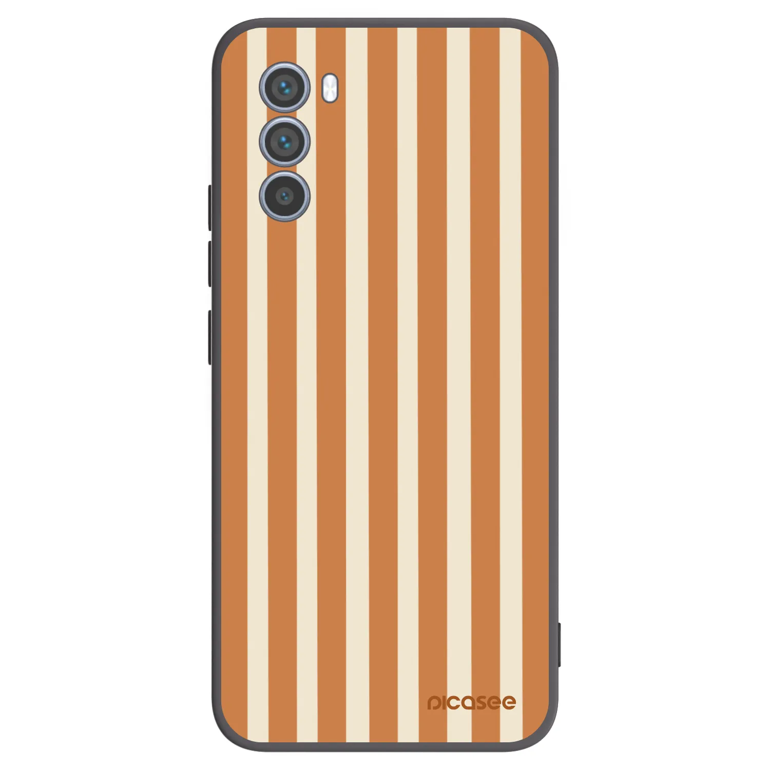 Picasee Motorola Moto G62 Hülle - Schwarzes Silikon - Orange lines