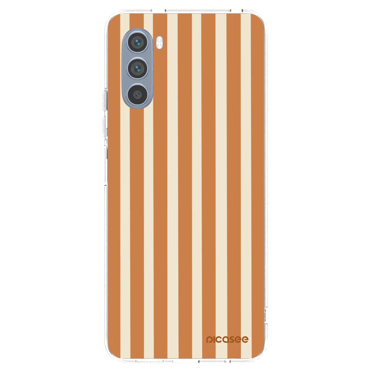 Picasee Motorola Moto G62 Hülle - Transparentes Silikon - Orange lines