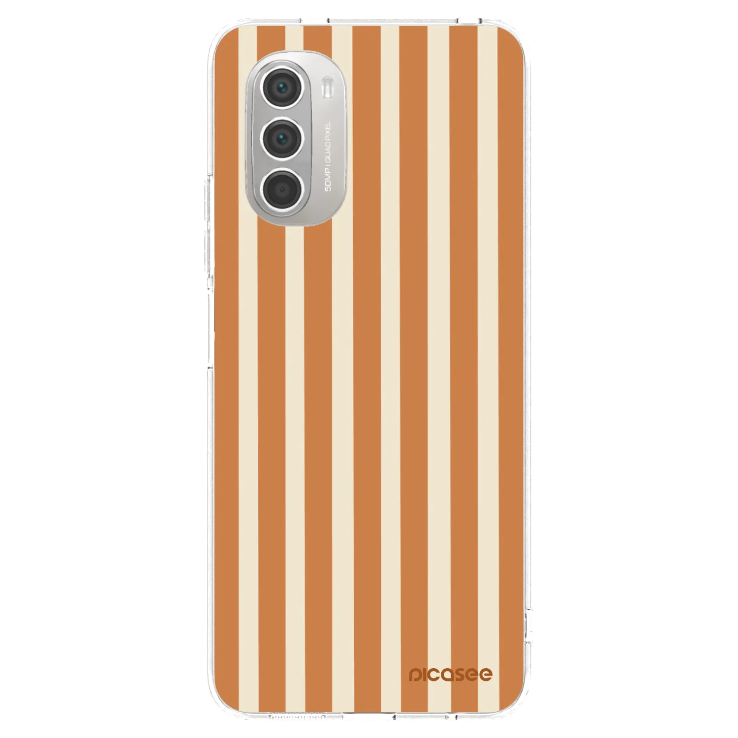 Picasee Motorola Moto G51 Hülle - Transparentes Silikon - Orange lines