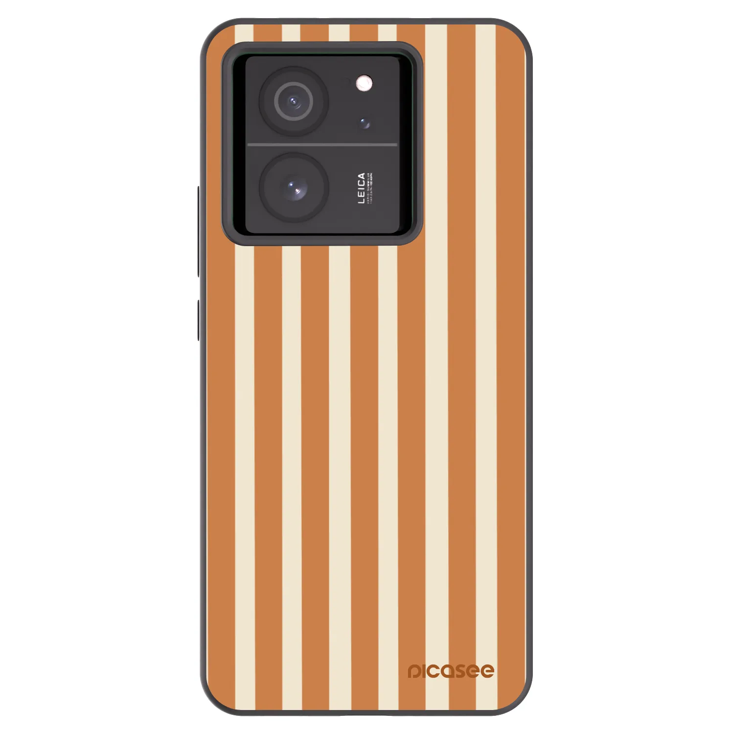 Picasee Xiaomi 13T Hülle - Schwarzes Silikon - Orange lines