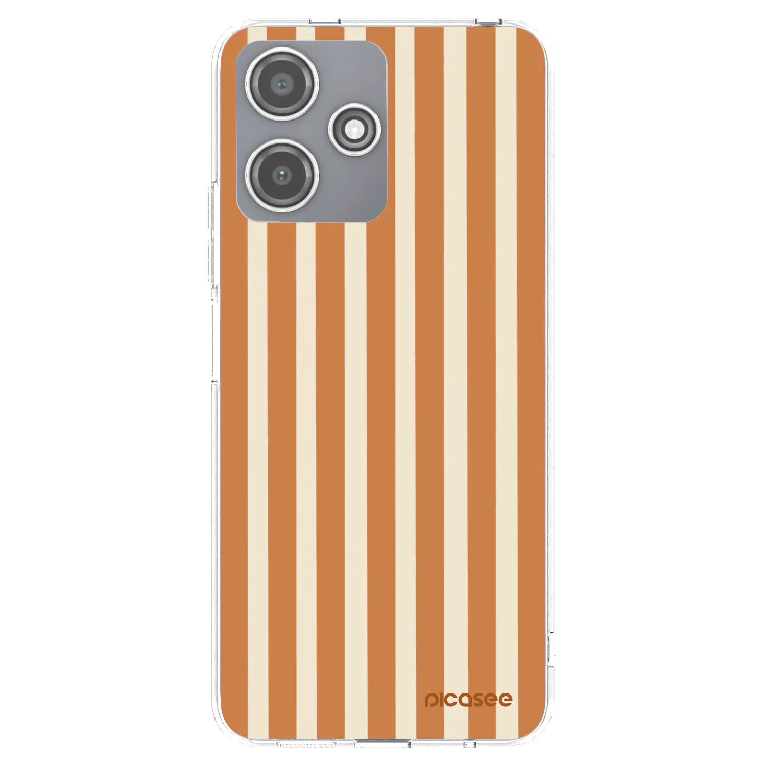 Picasee Xiaomi Redmi 12 5G Hülle - Transparentes Silikon - Orange lines