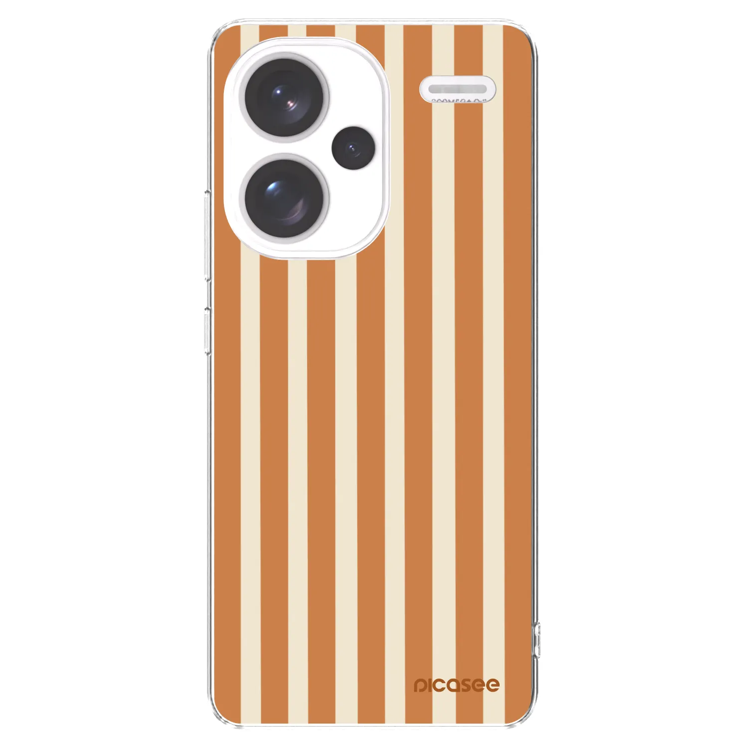 Picasee Xiaomi Redmi Note 13 Pro+ 5G Hülle - Transparentes Silikon - Orange lines