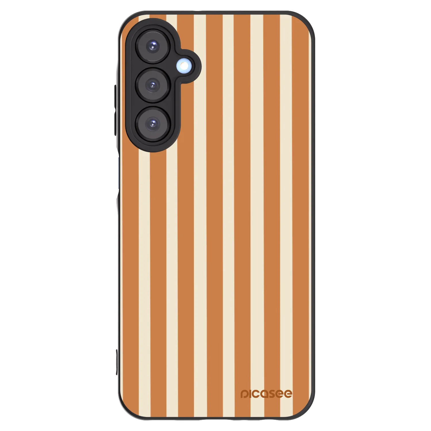Picasee Samsung Galaxy A25 A256B 5G Hülle - Schwarzes Silikon - Orange lines