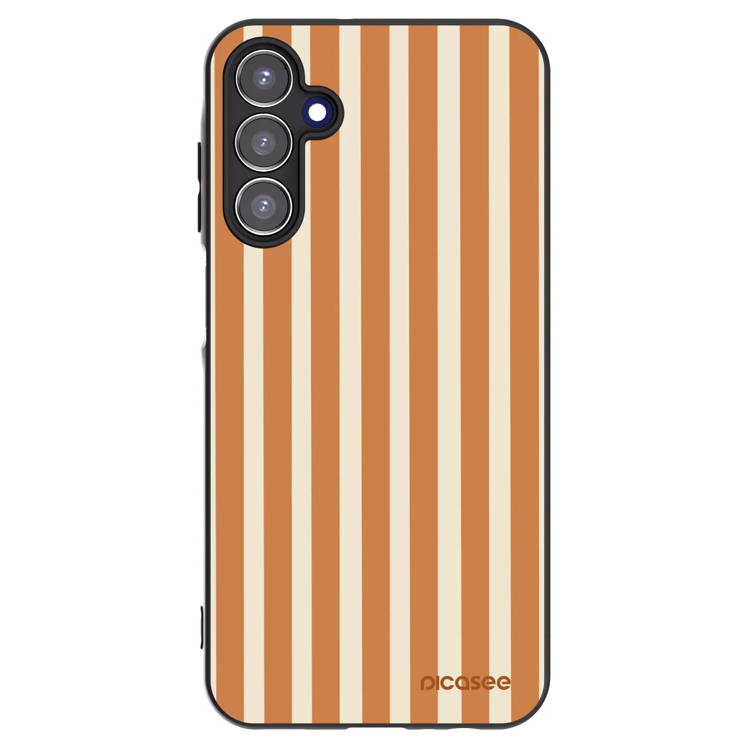Picasee Samsung Galaxy A15 A156B 5G Hülle - Schwarzes Silikon - Orange lines