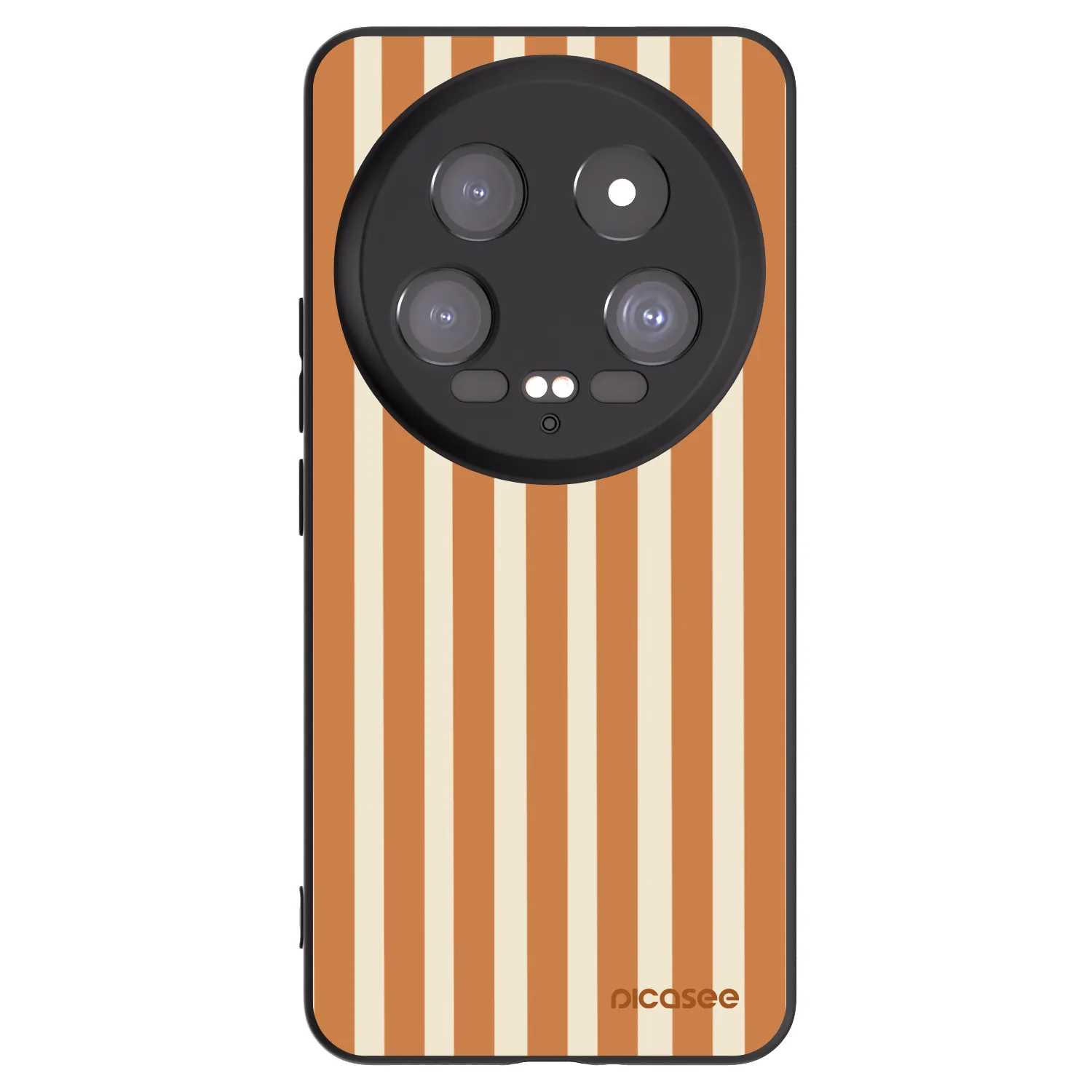 Picasee Xiaomi 14 Ultra Hülle - Schwarzes Silikon - Orange lines