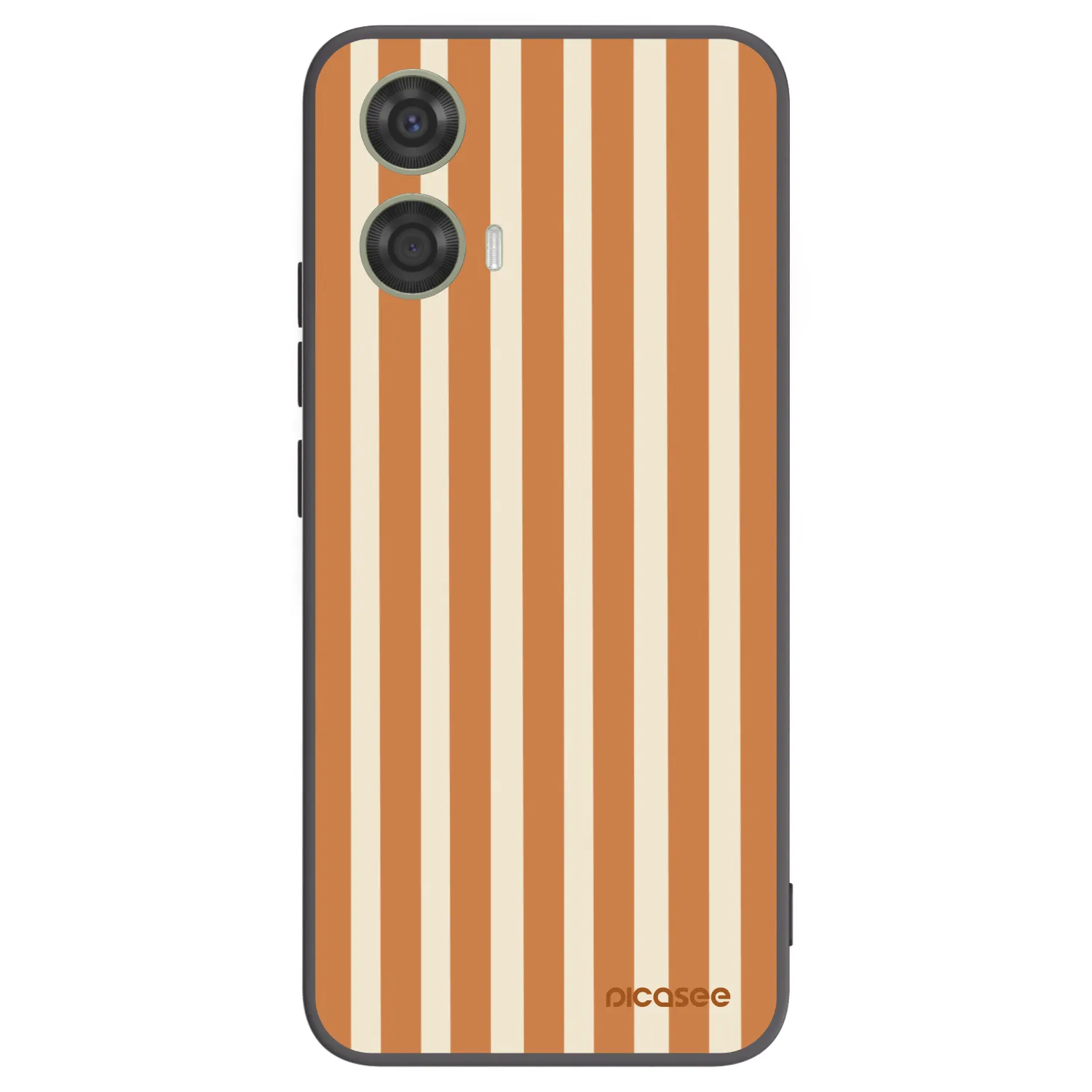 Picasee Motorola Moto G24 Hülle - Schwarzes Silikon - Orange lines