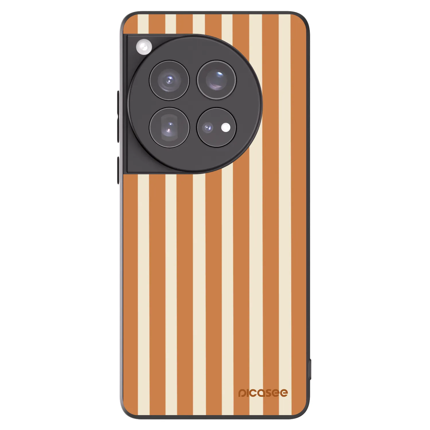 Picasee OnePlus 12 5G Hülle - Schwarzes Silikon - Orange lines