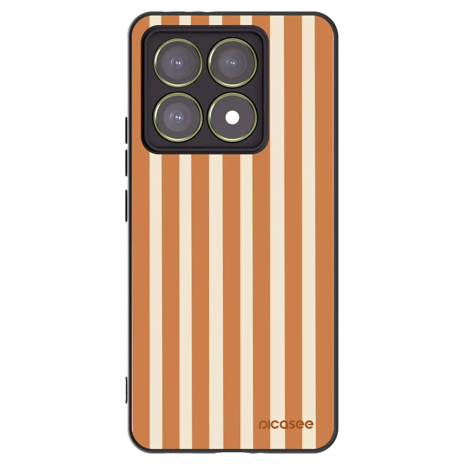 Picasee Xiaomi 14T Hülle - Schwarzes Silikon - Orange lines