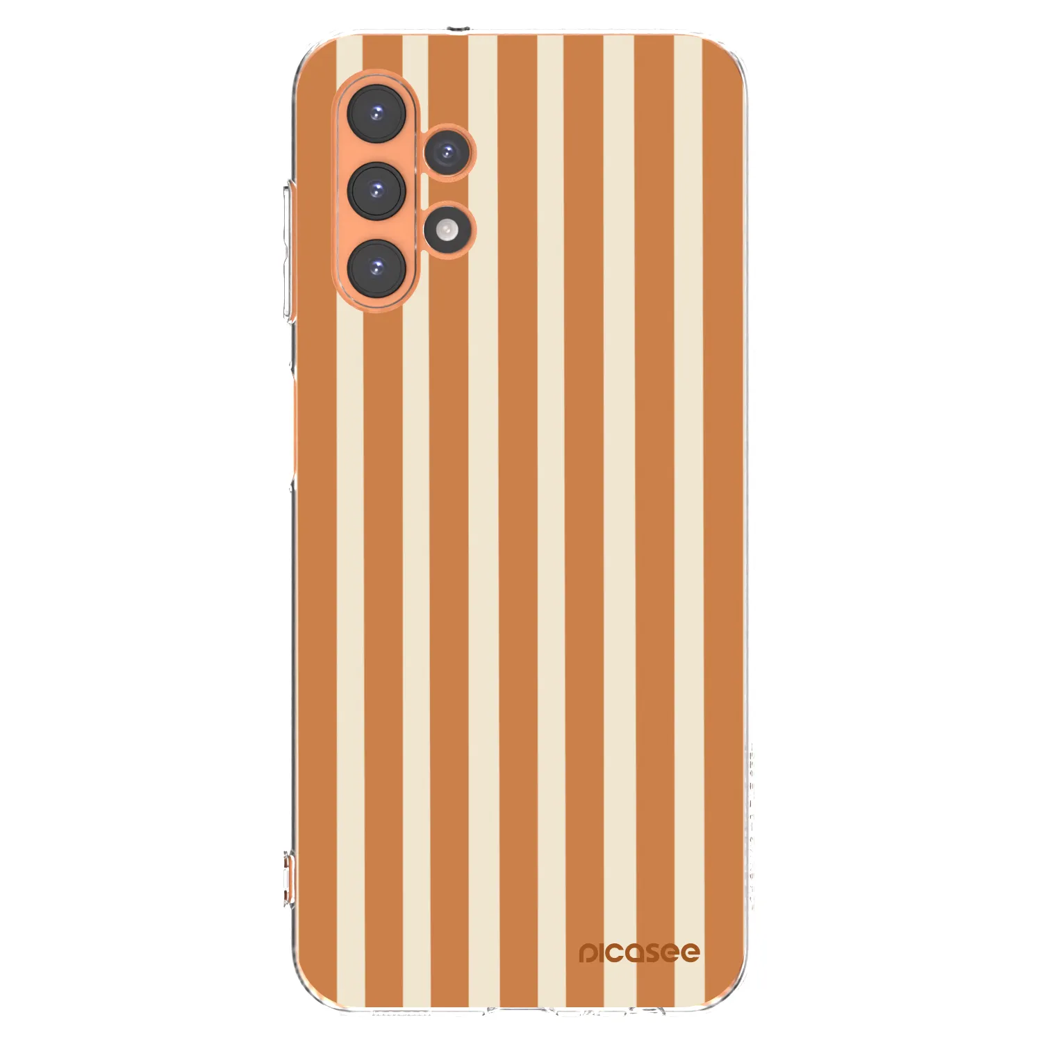 Picasee Samsung Galaxy A13 5G Hülle - Transparentes Silikon - Orange lines