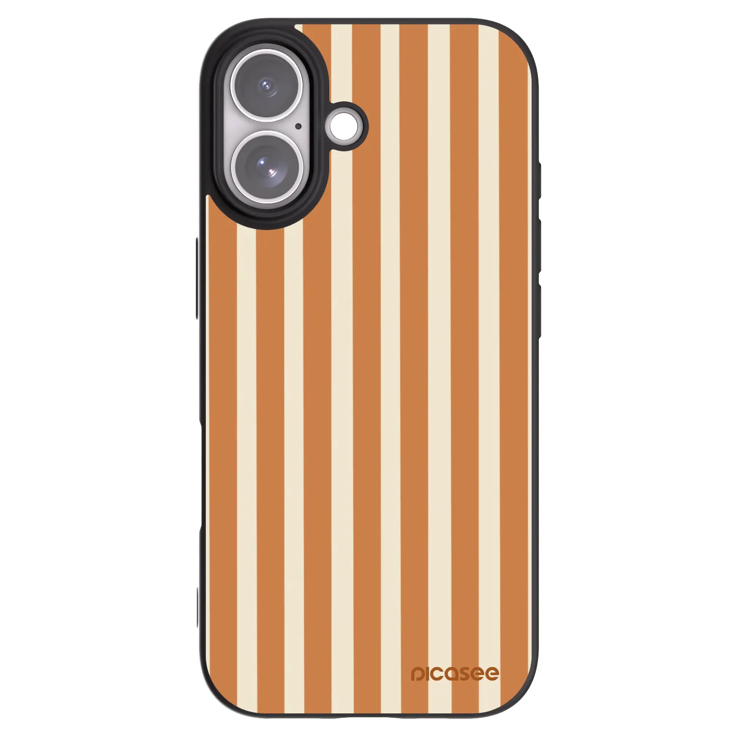 Picasee Apple iPhone 17 Hülle - Schwarzes Silikon - Orange lines