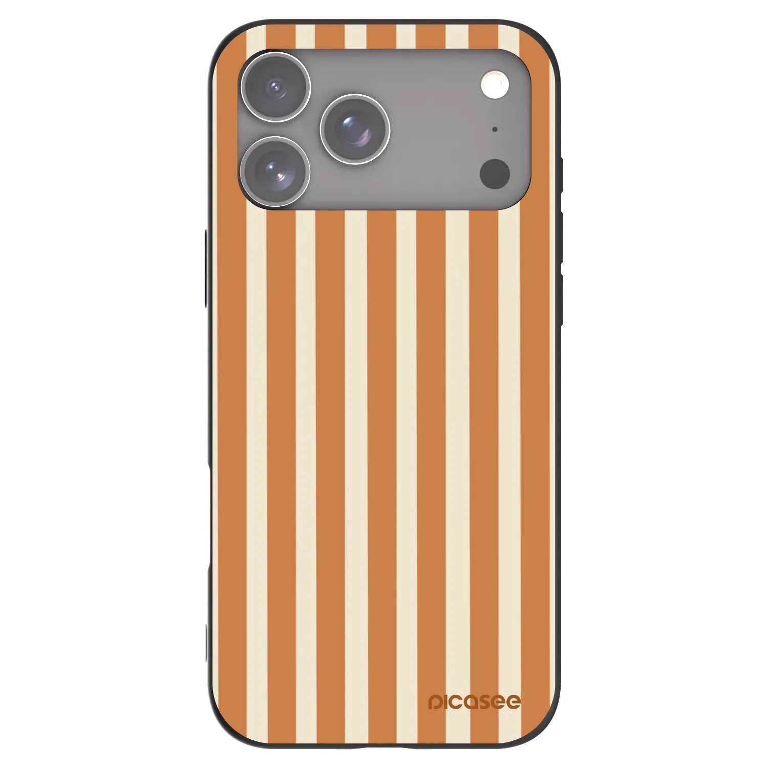Picasee Apple iPhone 17 Pro Max Hülle - Schwarzes Silikon - Orange lines