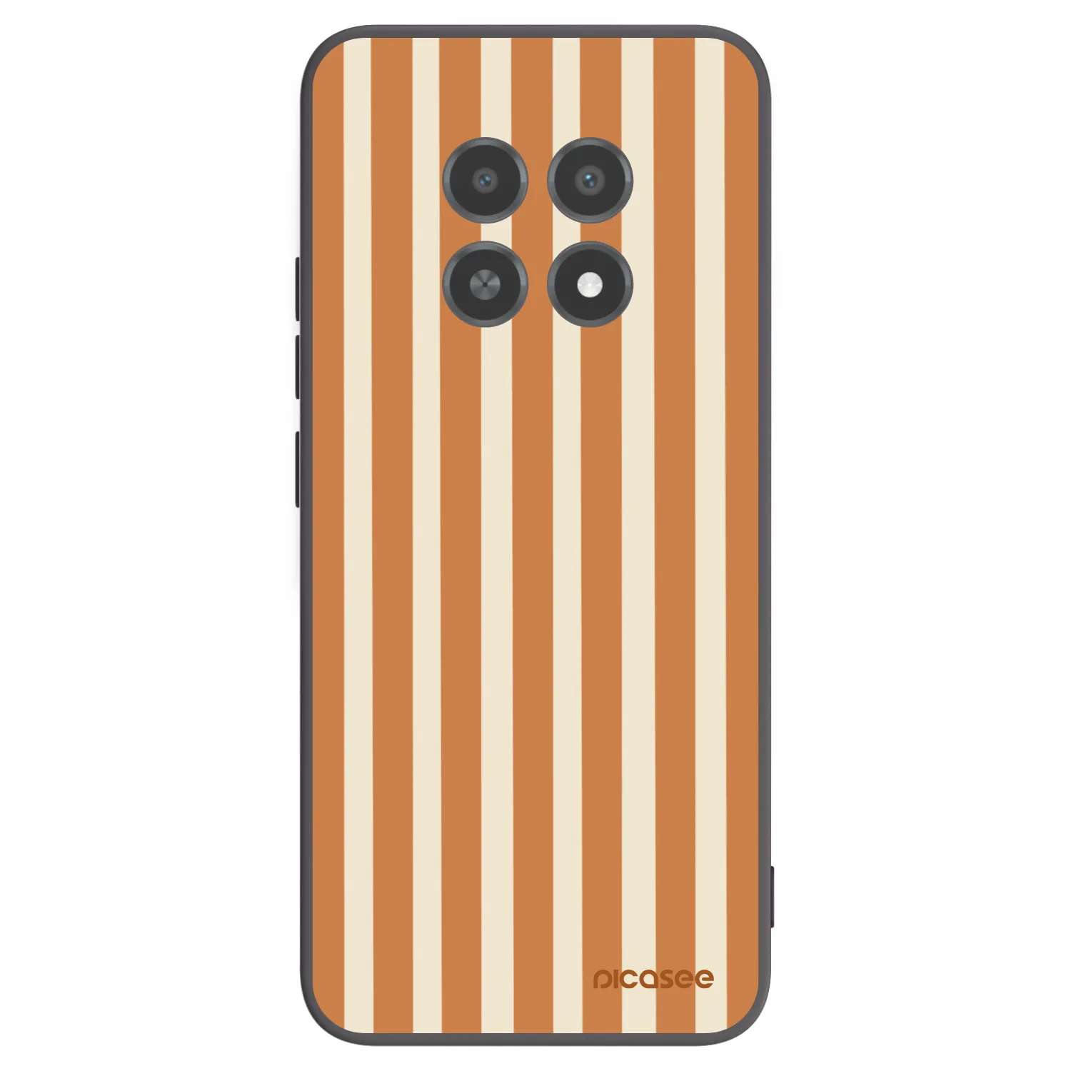 Picasee Realme 12X Hülle - Schwarzes Silikon - Orange lines
