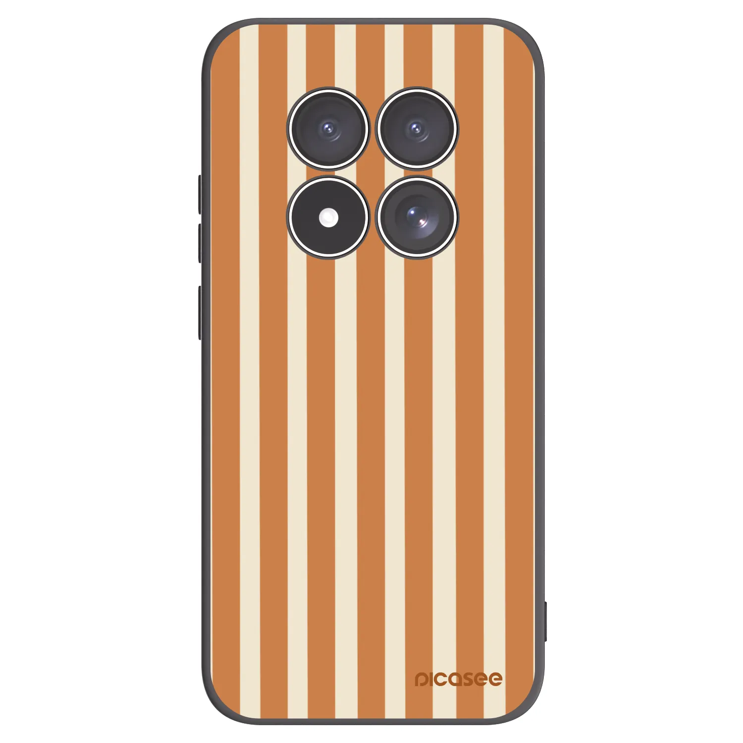 Picasee Xiaomi Redmi Note 15 Pro 4G Hülle - Schwarzes Silikon - Orange lines