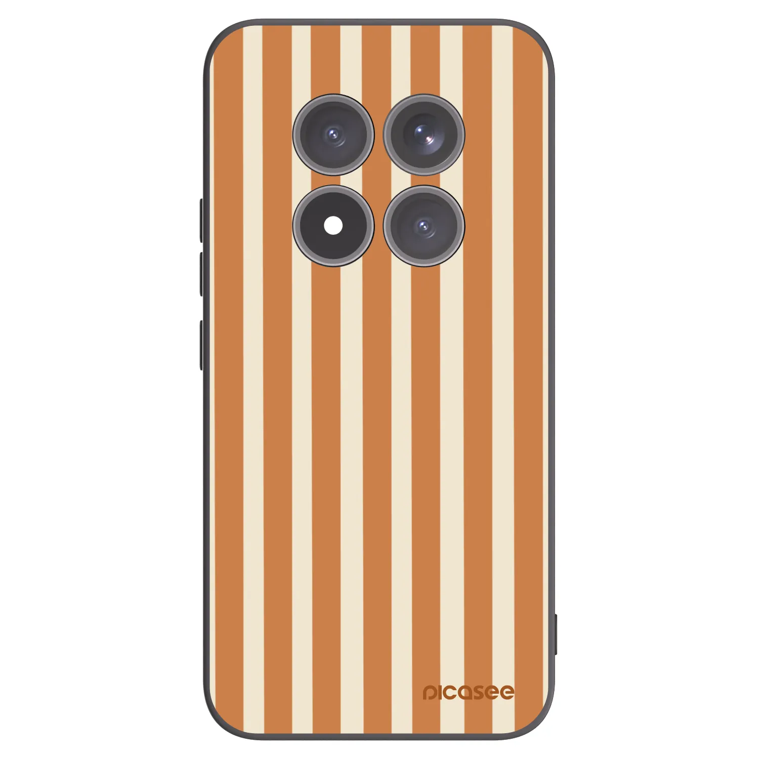 Picasee Xiaomi Redmi Note 15 Pro+ Hülle - Schwarzes Silikon - Orange lines