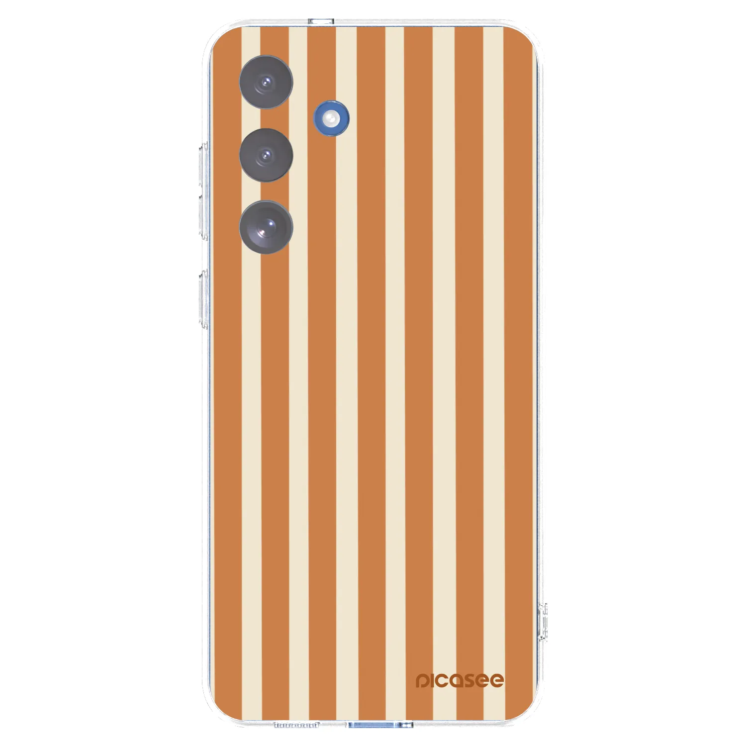 Picasee Samsung Galaxy S25 FE 5G Hülle - Transparentes Silikon - Orange lines