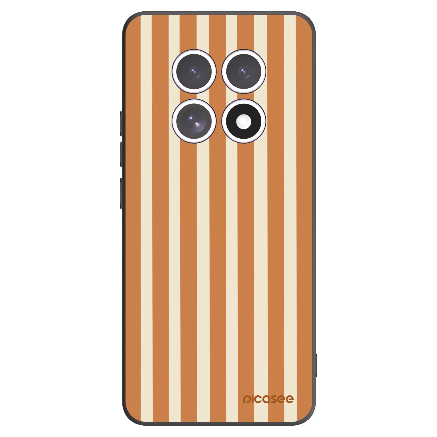 Picasee Xiaomi Redmi Note 15 4G Hülle - Schwarzes Silikon - Orange lines