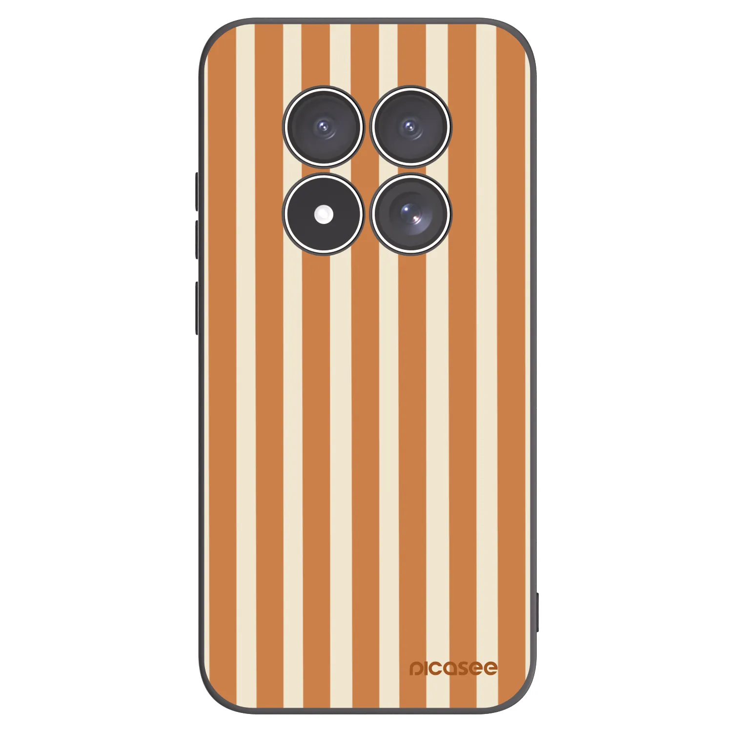 Picasee Xiaomi Redmi Note 15 Pro 5G Hülle - Schwarzes Silikon - Orange lines