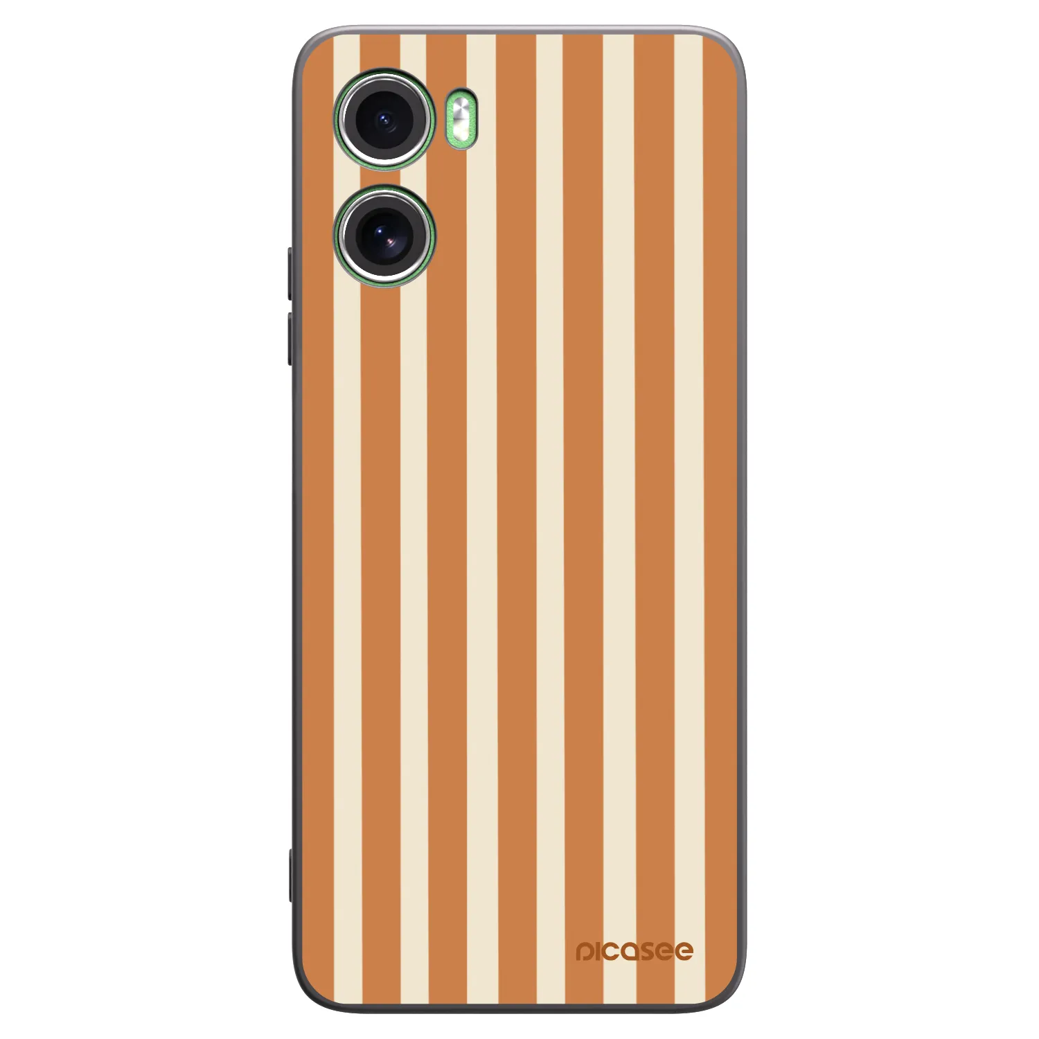 Picasee Motorola Moto G06 Hülle - Schwarzes Silikon - Orange lines