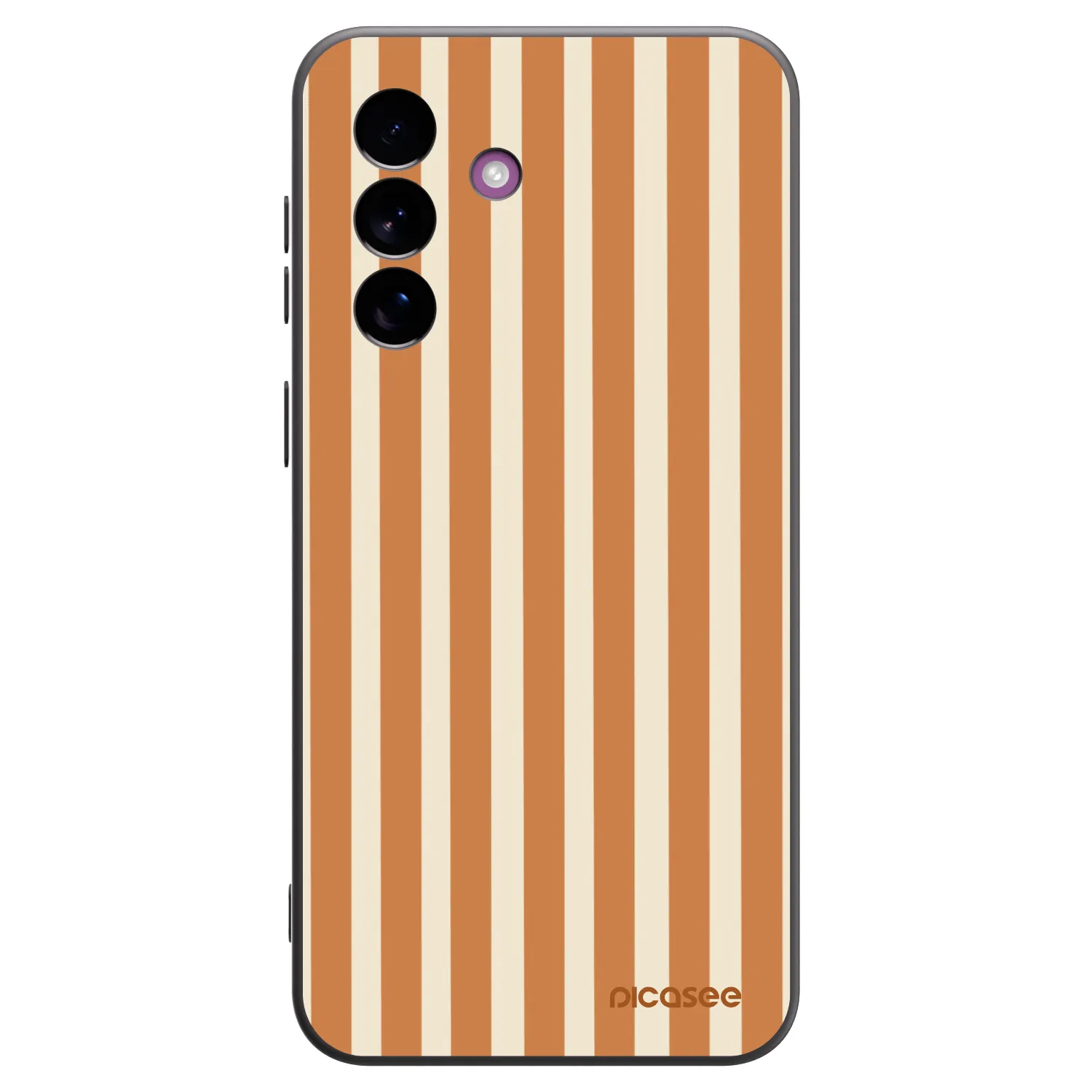 Picasee Samsung Galaxy A37 Hülle - Schwarzes Silikon - Orange lines