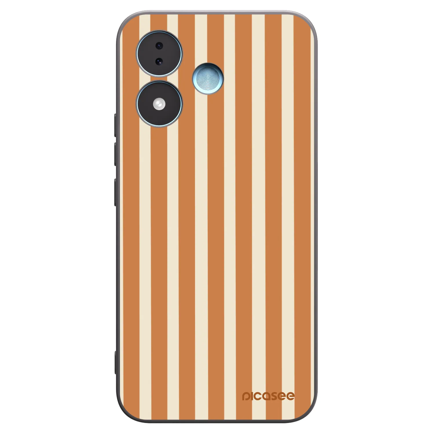 Picasee Xiaomi Redmi Note 17 5G Hülle - Schwarzes Silikon - Orange lines