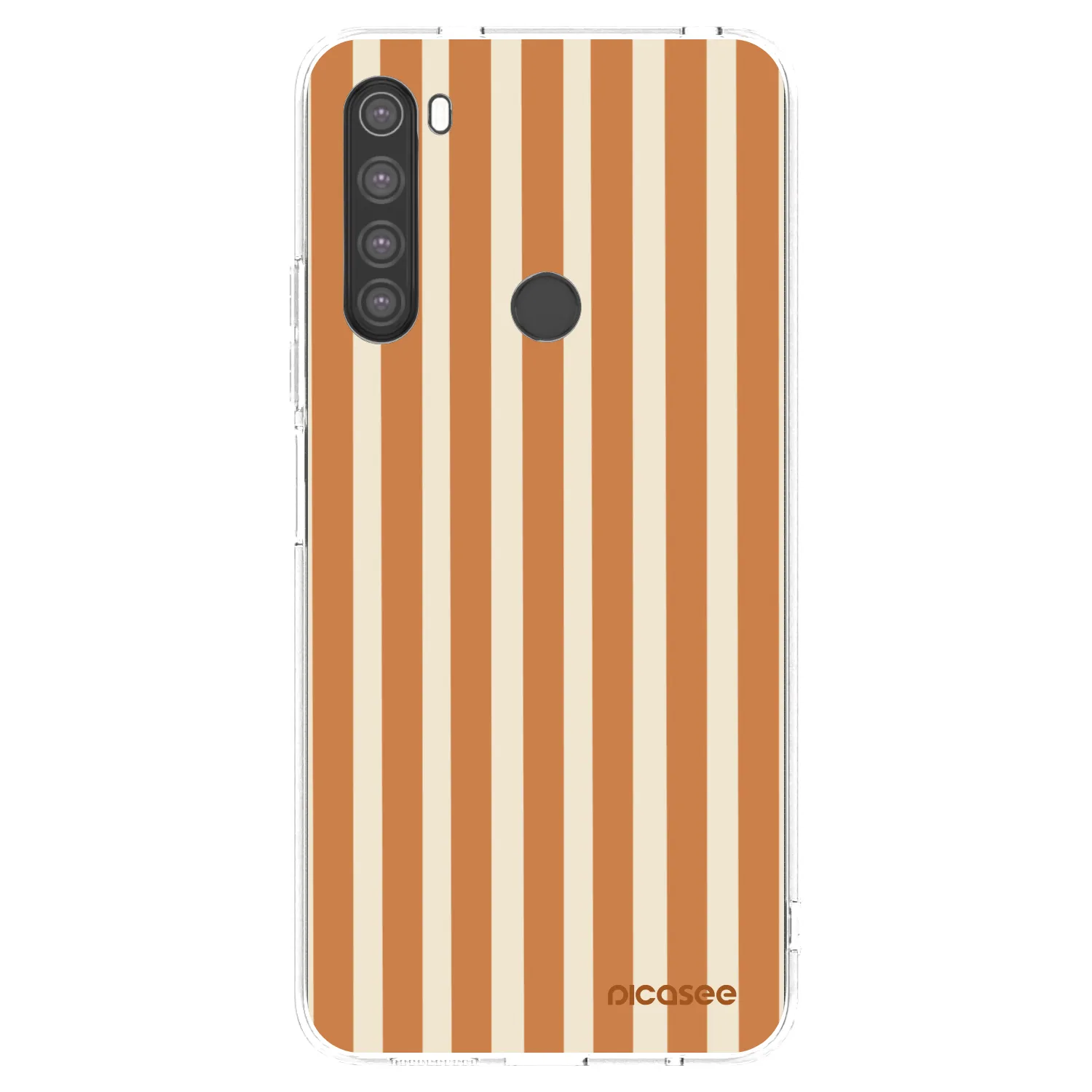 Picasee Xiaomi Redmi Note 8 Hülle - Transparentes Silikon - Orange lines