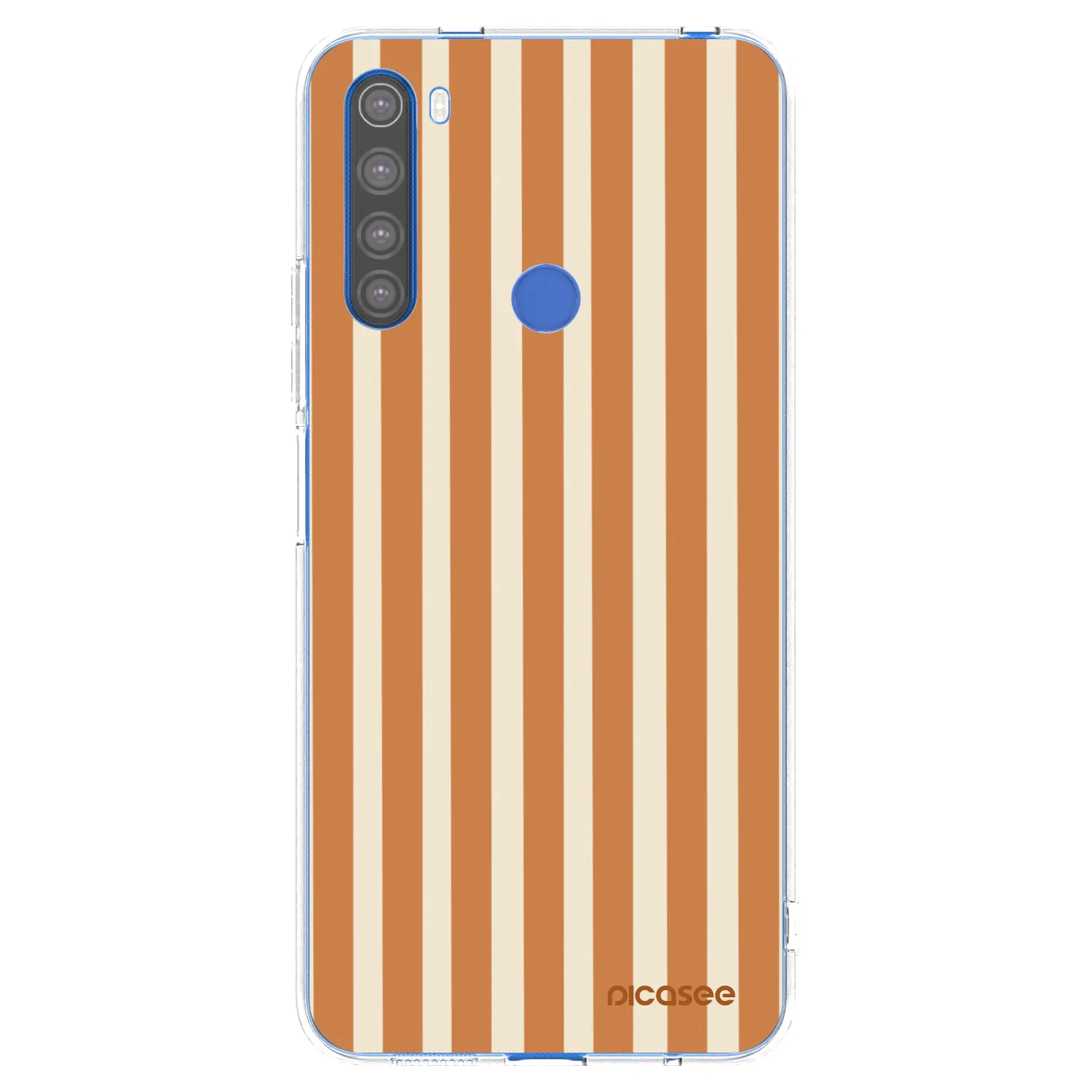 Picasee Xiaomi Redmi Note 8T Hülle - Transparentes Silikon - Orange lines