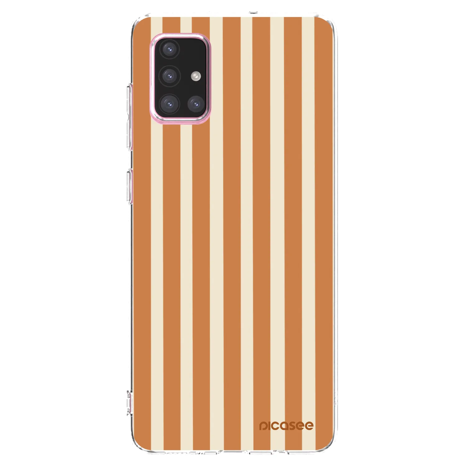 Picasee Samsung Galaxy A71 A715F Hülle - Transparentes Silikon - Orange lines