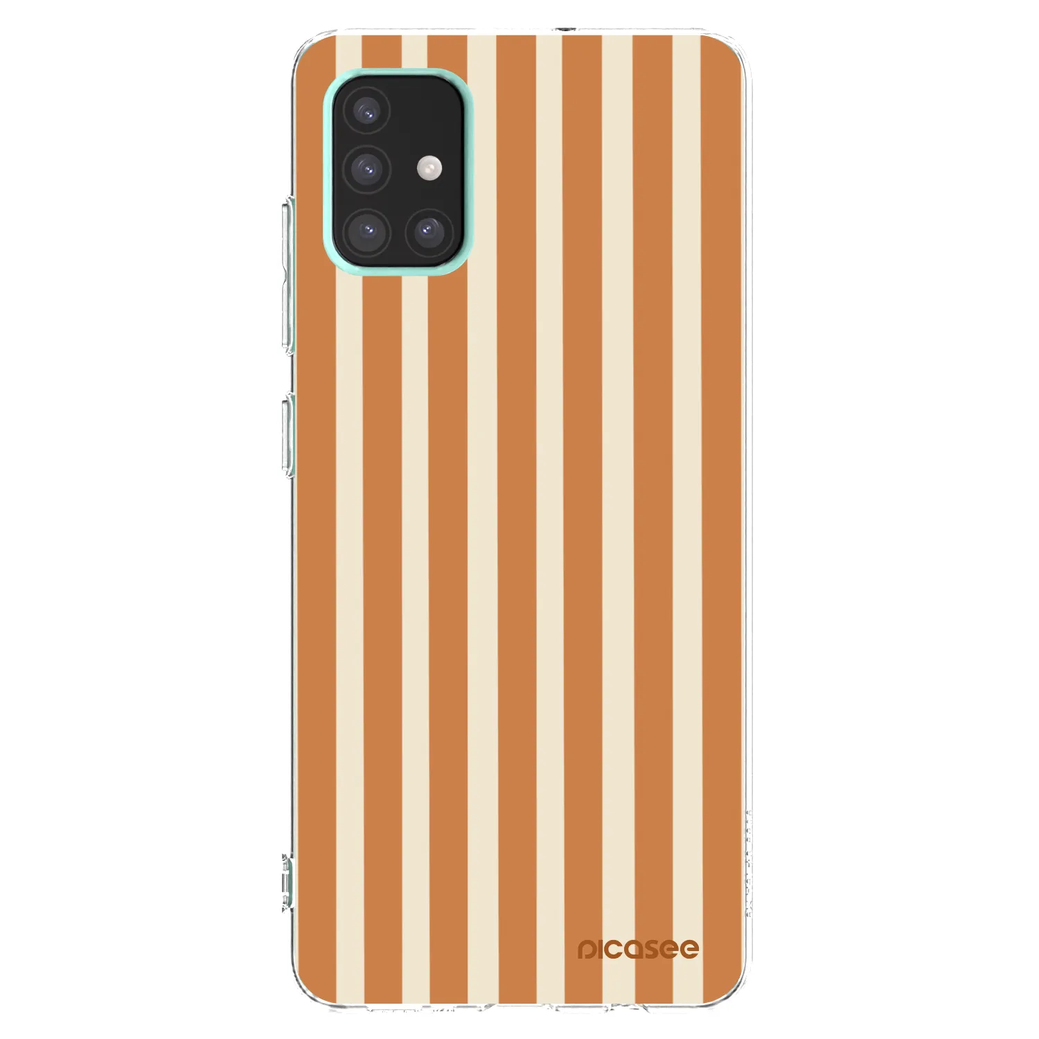 Picasee Samsung Galaxy A51 A515F Hülle - Transparentes Silikon - Orange lines