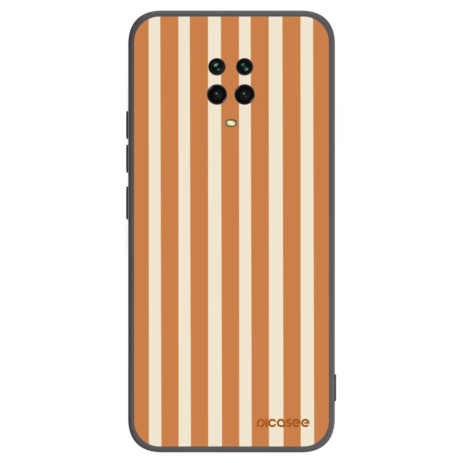Picasee Xiaomi Redmi Note 9 Pro Hülle - Schwarzes Silikon - Orange lines