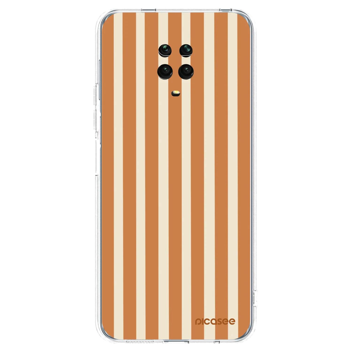 Picasee Xiaomi Redmi Note 9S Hülle - Transparentes Silikon - Orange lines